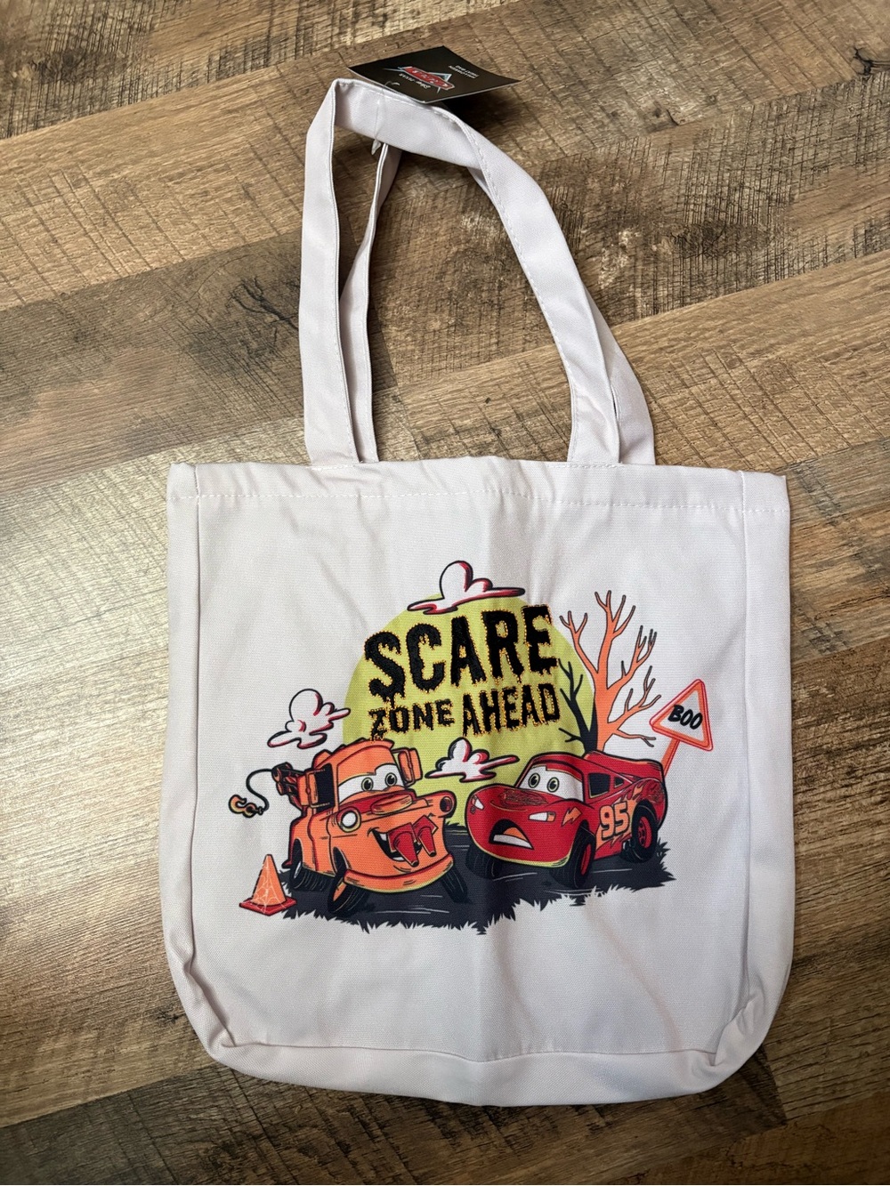 Disney Pixar Cars 'Scare Zone Ahead' Tote Bag